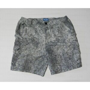 Reel Legend Performance Men’s Shorts Gray White Camo Size Large Quick Dry